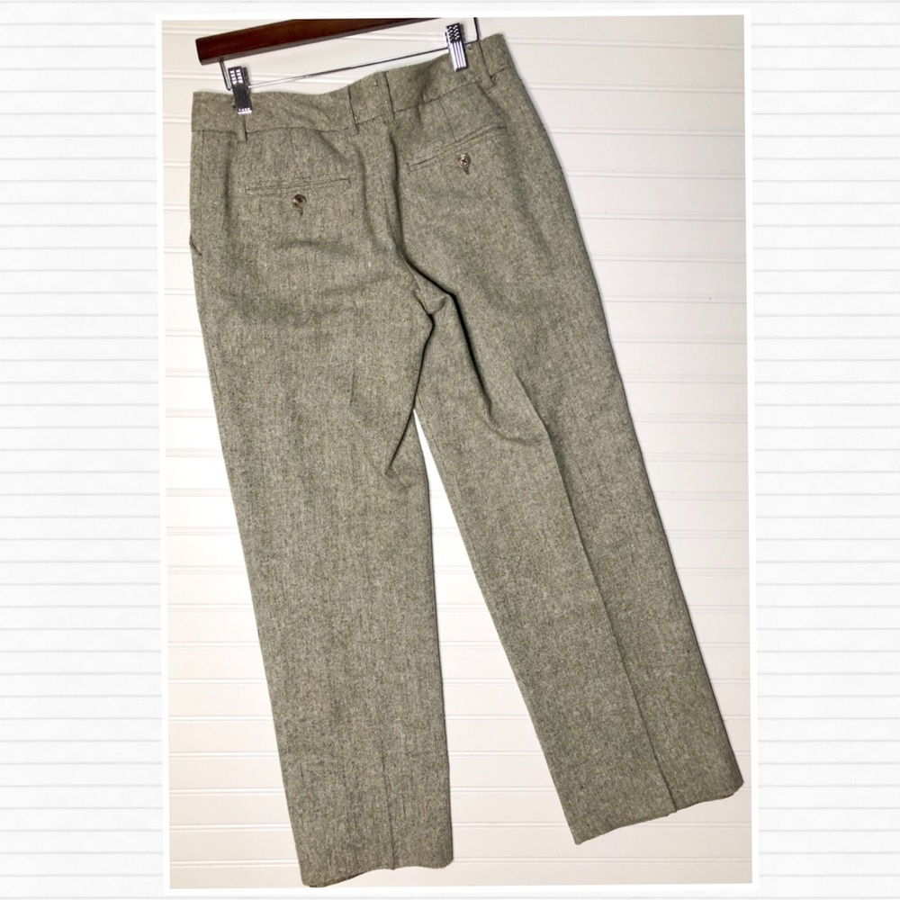 Isaac Mizrahi Olive Green Tweed Trousers Size 6 - Picture 4 of 8
